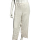 Eileen Fisher White Linen Cropped Pants Sz-Large