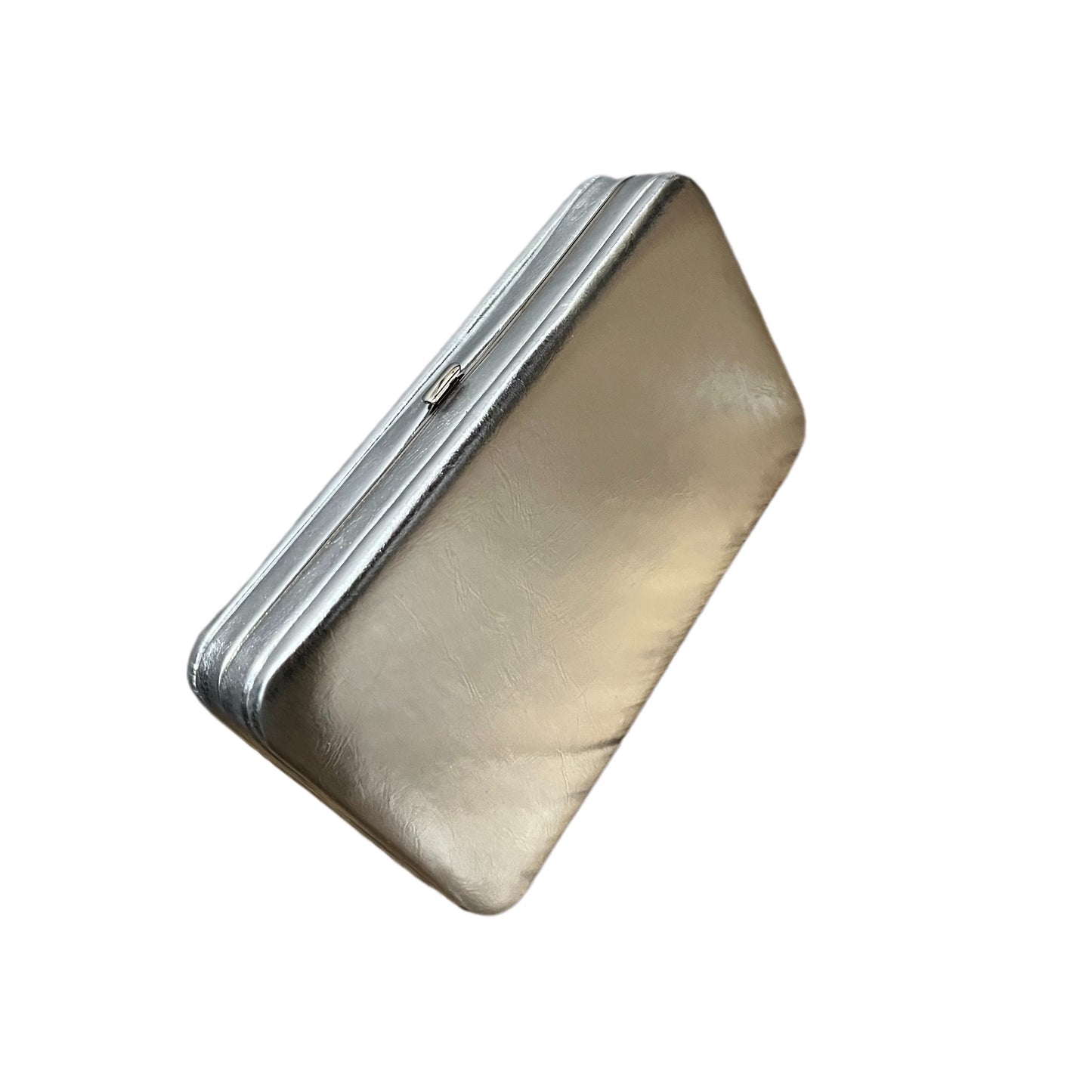 Silver Metallic Wallet Clutch Bag