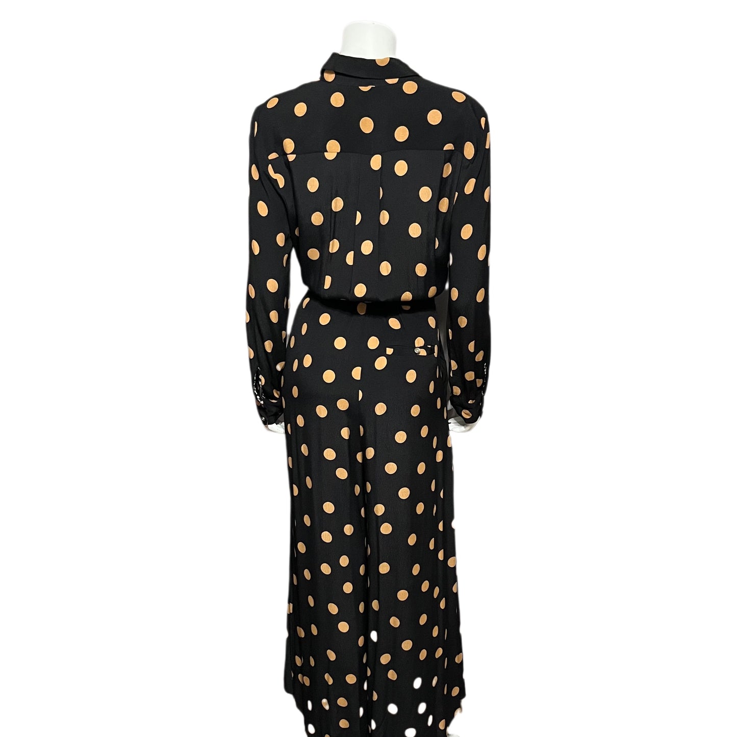 Anthropologie Loveland Wide-Leg Polka Dot Jumpsuit Sz-12