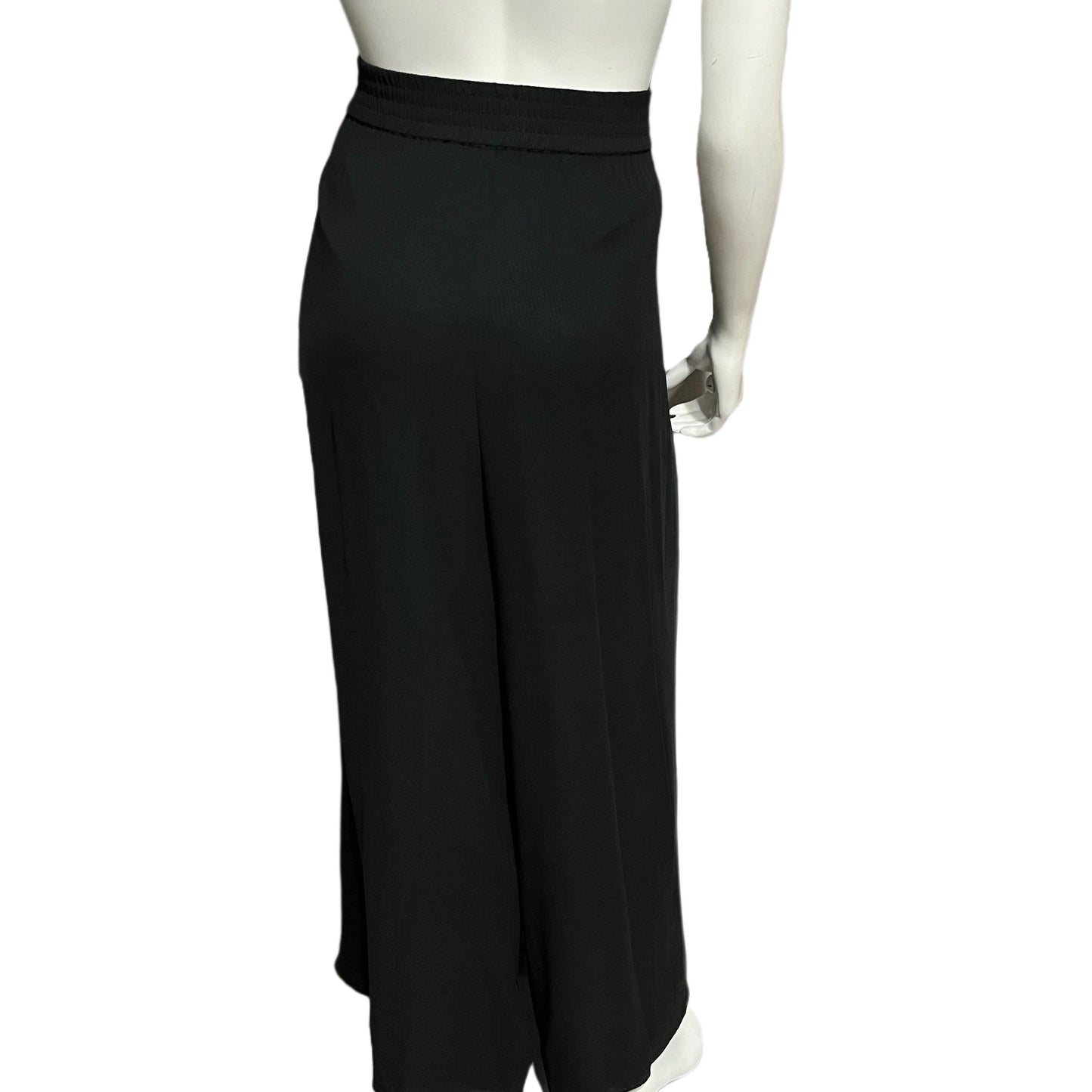 Niteline Black Silk Wide Leg Flowy Pants Sz-18