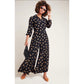 Anthropologie Loveland Wide-Leg Polka Dot Jumpsuit Sz-12