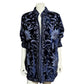 Soft Surroundings Navy Floral Velvet Blazer Sz-PL