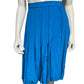 Diane Von Furstenburg Blue Silk Pleated Skirt Sz-Medium #37