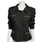 Tahari Black With Gold Metallic Tweed Blazer Sz-10 #34