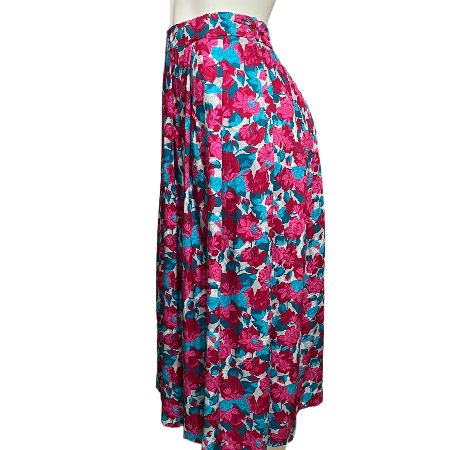 Vintage Country Sophisticates Pink Floral Skirt Sz-16