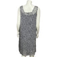 Eileen Fisher Blue Circle Print 100% Silk Dress Sz-Medium