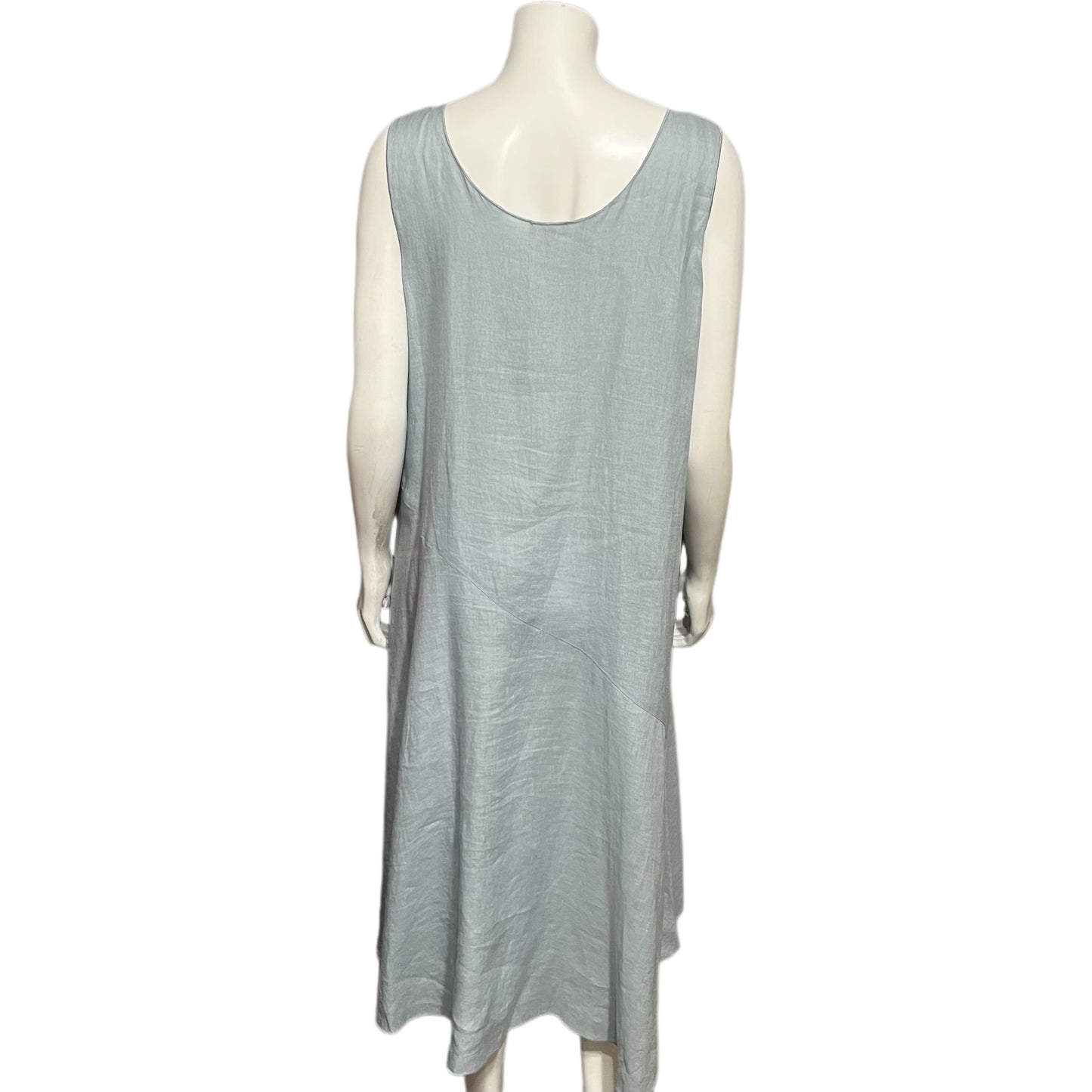 Eileen Fisher Light Blue 100% Linen Dress Sz-Medium