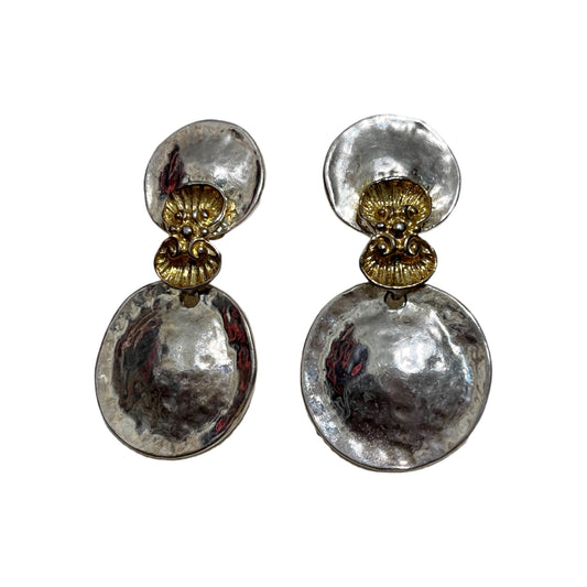 Vintage Silver & Gold Clip On Earrings