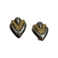 Vintage Heart Shaped Silver | Gold Earrings