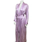 Vintage Filigree 100% Silk Lavender Robe Sz-Medium