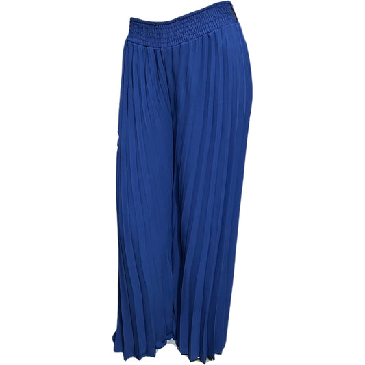 Dylmar Blue Pleated Flowy Pants Sz-Large