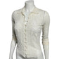 Cream Mesh Beaded Top Sz-Small