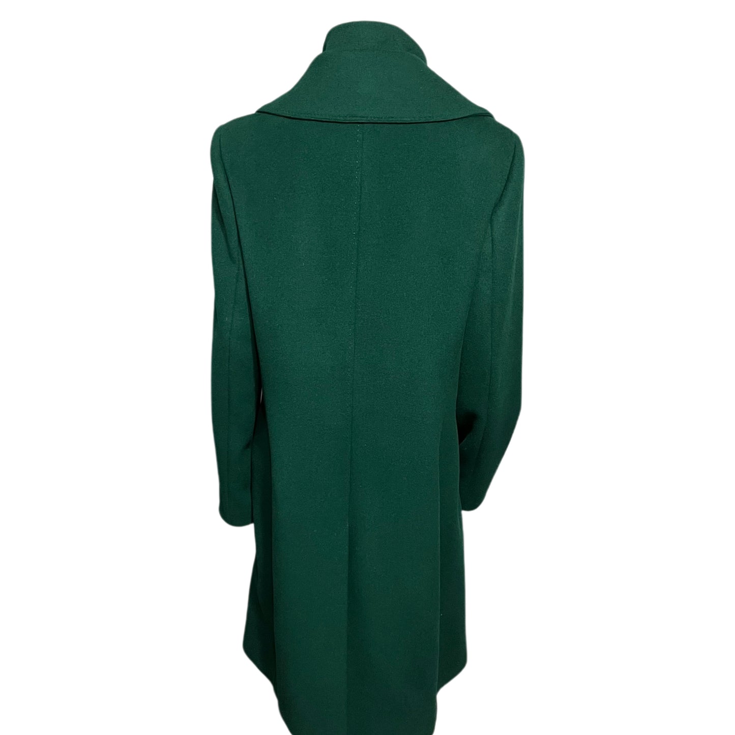 Vintage Emerald Green Wool Abstract Coat Sz-XL