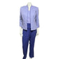 Sag Harbor Purple 3 Pc Linen Pant Set Sz-8