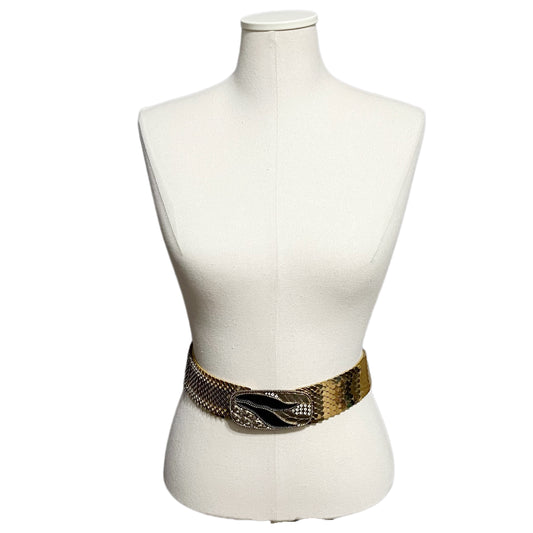 Vintage Metal Texture With Square Buckle Stretch Belt