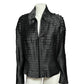 Tadashi Black Stripe Dressy Zip Up Blazer Sz-16