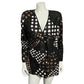 French Collizoni Black Silk Sequin Pattern Blazer Sz-Sm/Medium