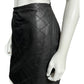 White House Black Market 100% Leather Quilted Diamond Print Pencil Skirt Sz-8