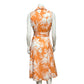 Jones New York Orange Floral Cotton Dress Sz-6