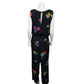 Angels Ribbons Black Floral Print Jumpsuit Sz-12