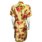 Vintage Barrie Pace 100% Pure Silk Hawaiian Floral Faux Wrap Dress Sz-14