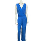 Colleen Lopez Blue Knit Sleeveless Jumpsuit Sz-Small