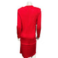 Vintage Castleberry Red Knit Long Sleeve Dress Sz-8