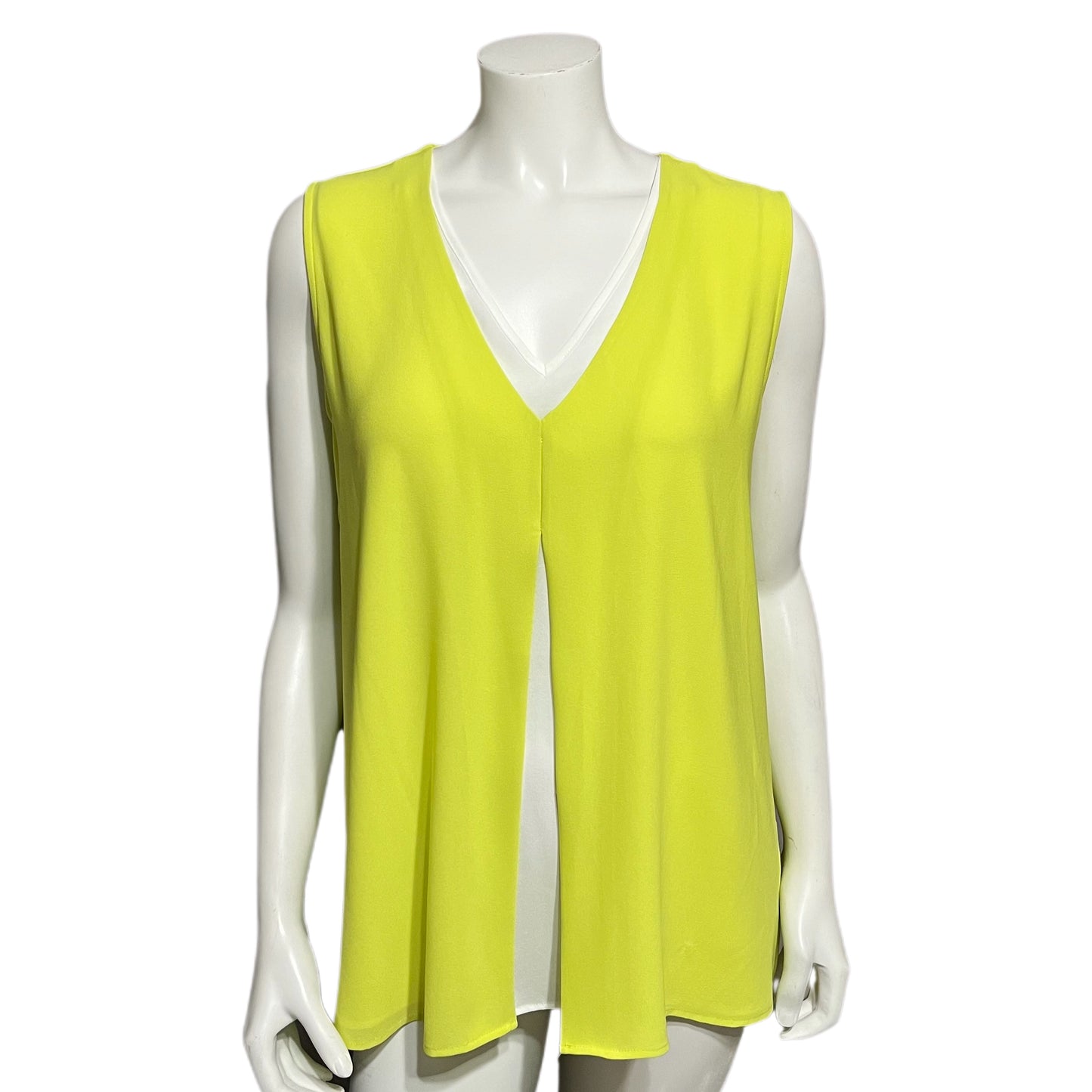 Misook Lime Green / White Shell Top Sz-Medium / Large