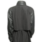 Custom Genuine Leather Sleeve Black Trench Jacket Sz-14