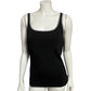 Chicos Black With White Trim Tank Top Stretch Sz-2