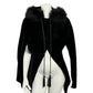 Vintage Black Velvet With Faux Fur Trim Cape Sz-Medium