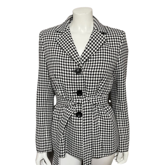 Jones Studio Black Houndstooth  With Tie Blazer Sz-8