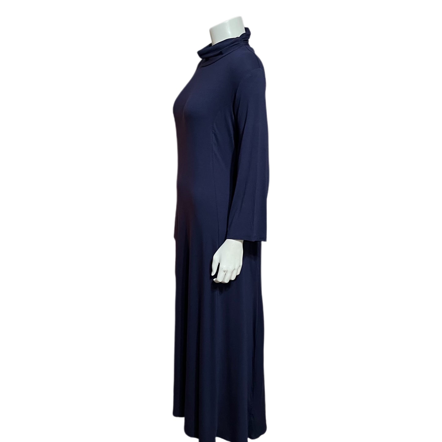 Catherine’s Navy Blue Knit Maxi Mock Neck Dress Sz-1X