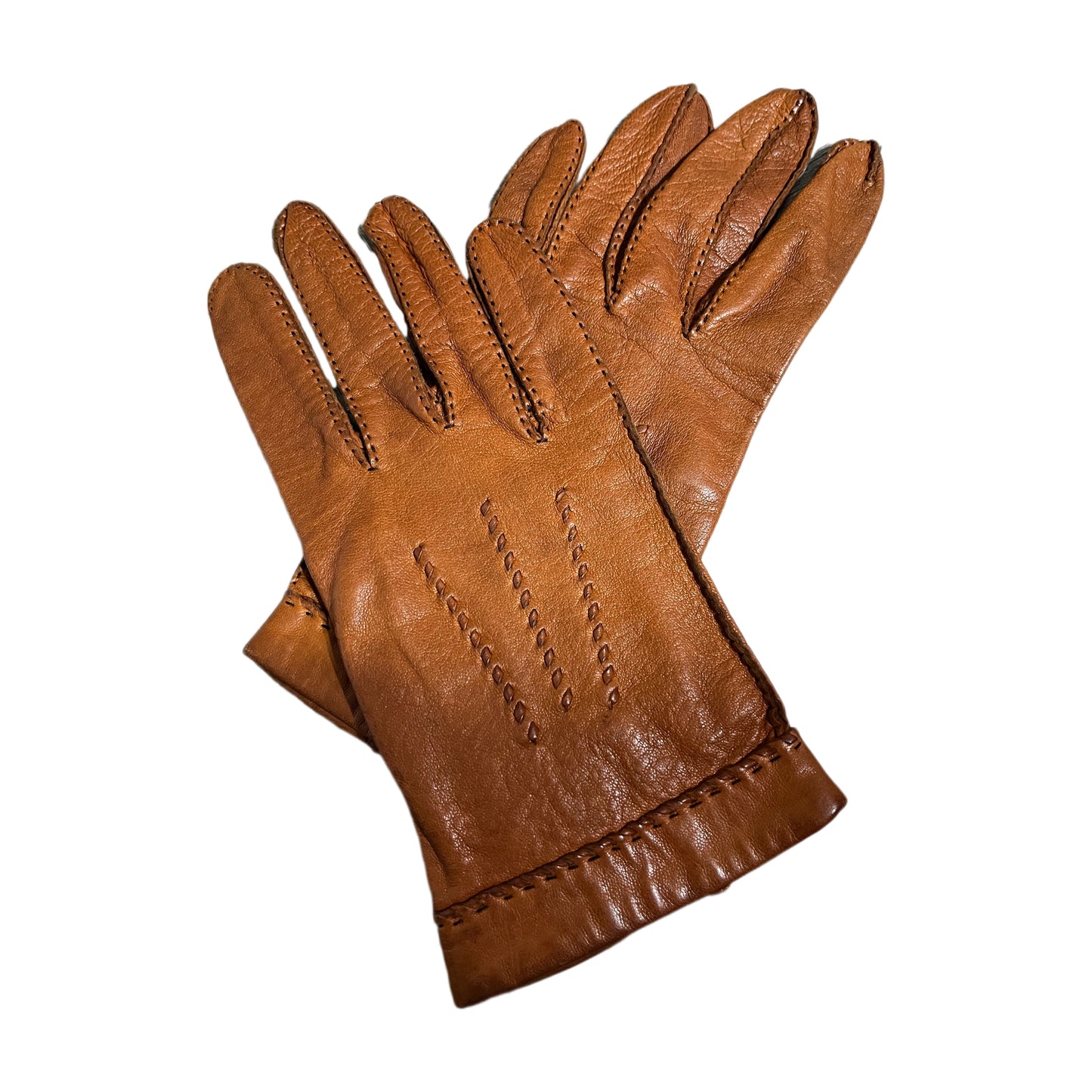 Cognac Leather Gloves