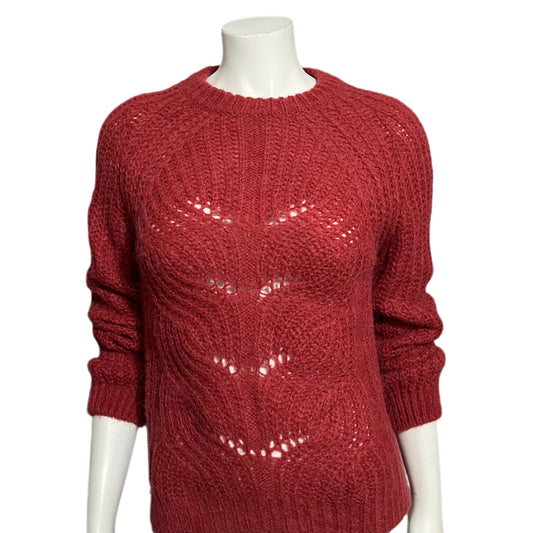 Elsamanda Made In Italy Alpaca Blend Reddish Sweater Sz-Small