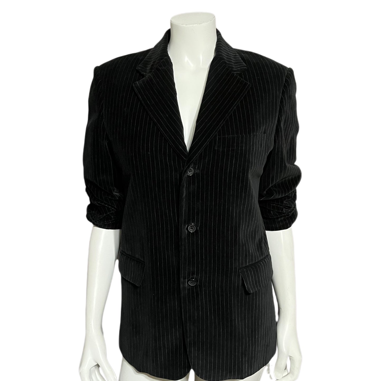 Liz Claiborne Black Velvet Stripe Blazer Sz-Small/Medium