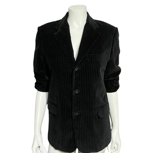 Liz Claiborne Black Velvet Stripe Blazer Sz-Small/Medium