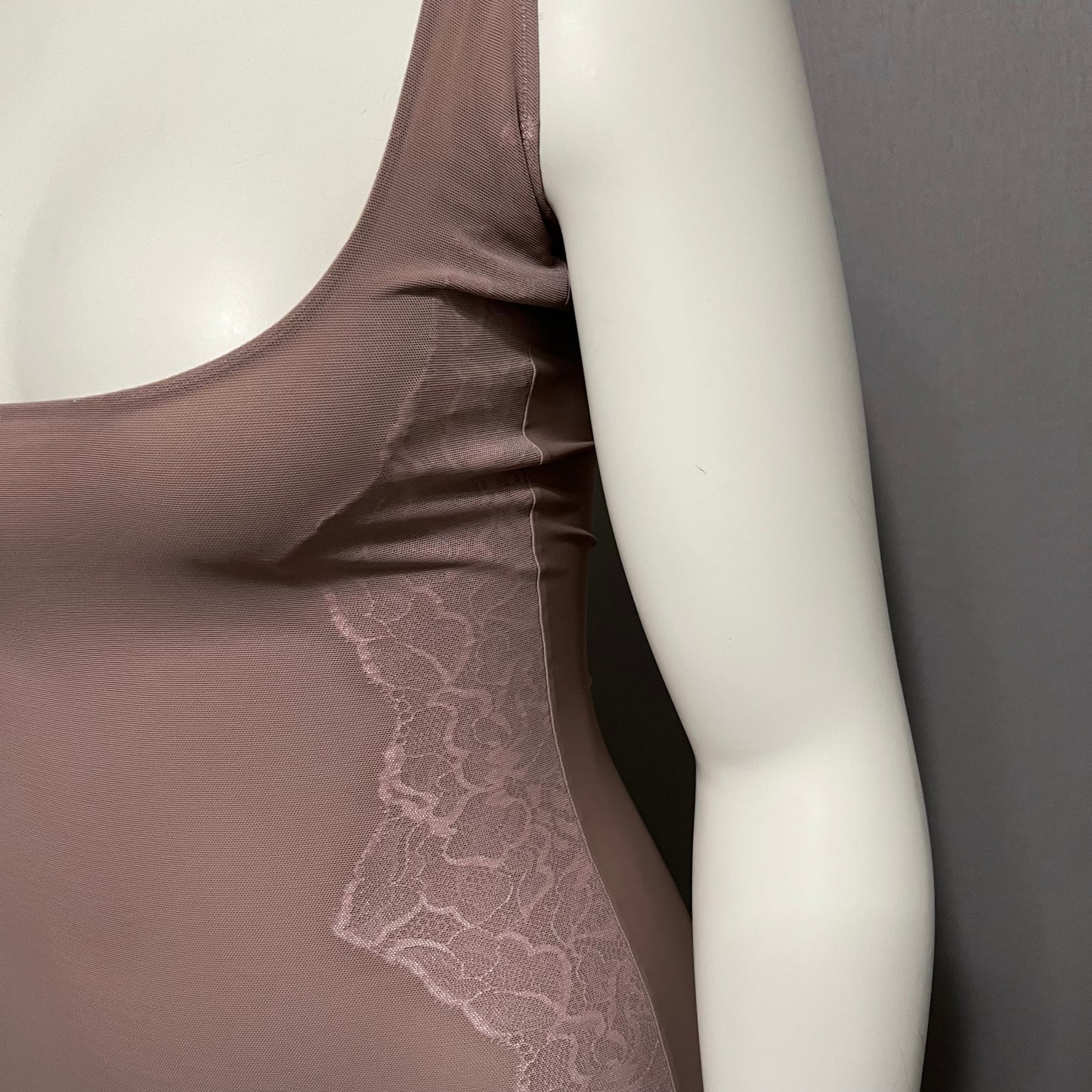 Assets By Spandex One Piece Nude With Lace Shapewear Sz-XL