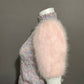 Handmade Pink & Blue Barbie Style Fluffy Sleeve Sweater Sz-Small