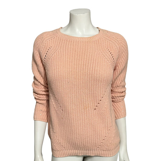 Workshop Light Peach/Pink Long Sleeve Crewneck Sweater Sz-Small