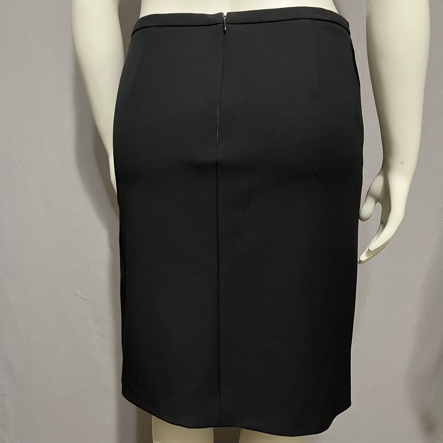 BCBG Maxazria Black Cargo Style Front Zip Pencil Skirt Sz-12