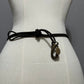 Chicos Silver Medal With Brown Braided Rope Belt Sz-XL