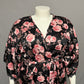 Secret Treasure Black Floral With Lace Robe Sz-XL/1X