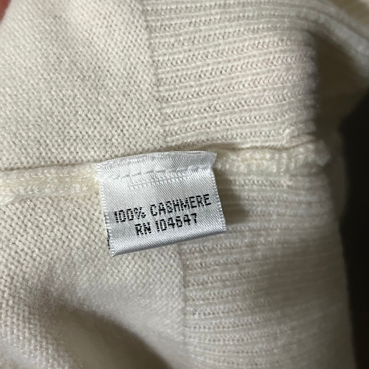 Talbots Cream 100% Cashmere Short Sleeve Lightweight Sweater Sz-Small Petite