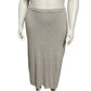 Tweeds Womens Linen Cotton Ponte Knit MIDI Fitted Skirt Sz-XL