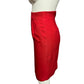 Dana Buchman Women’s Cherry Red 100% Silk Pencil Skirt Sz-10 High Waisted