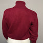 Studio Burgundy Chunky Cable Knit Turtleneck Sweater Sz-Medium