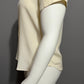 Jones New York Cream Button Front Short Sleeve 100% Silk Blouse Sz-10