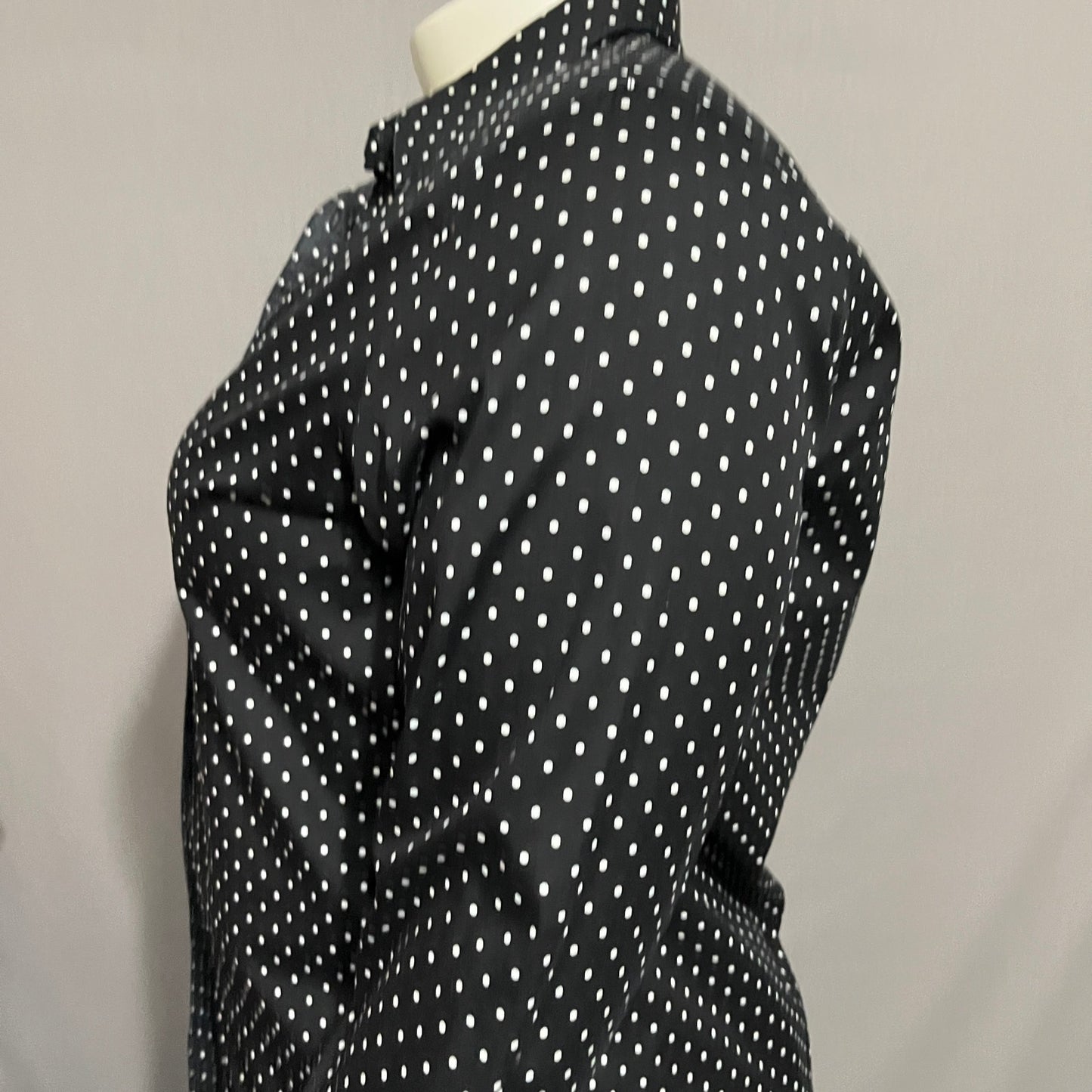 Jones New York Women’s Button Front Polka Dot Shirt 100% Cotton Sz-XL