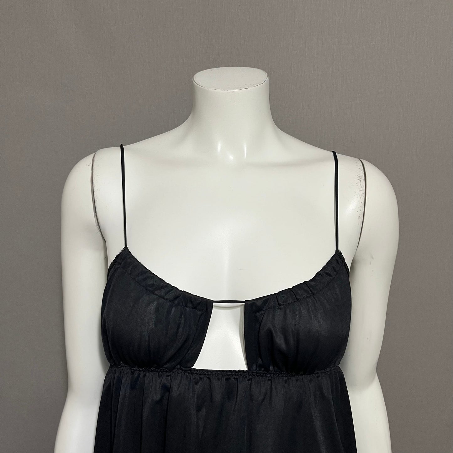 Montgomery Ward Vintage Black Camisole Nightwear Top Sz-Small